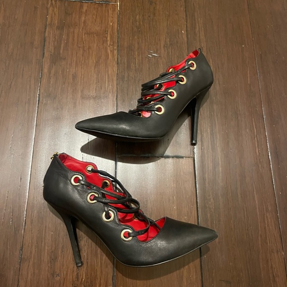 Black Charles Jourdan Heels - Picture 3 of 7